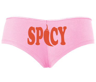 Spicy - Cute Pepper Logo - Pink Boyshort