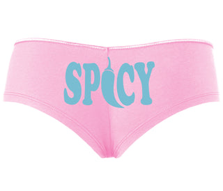 Spicy - Cute Pepper Logo - Pink Boyshort