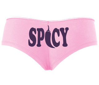 Spicy - Cute Pepper Logo - Pink Boyshort