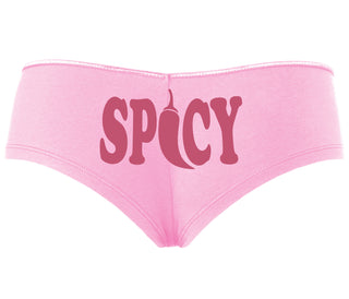 Spicy - Cute Pepper Logo - Pink Boyshort
