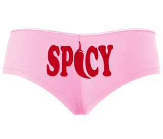 Spicy - Cute Pepper Logo - Pink Boyshort