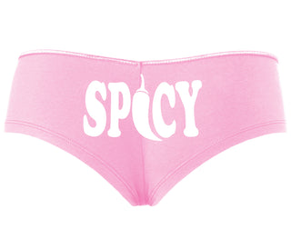Spicy - Cute Pepper Logo - Pink Boyshort