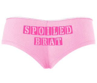 Spoiled Brat - Block Design - Pink Boyshort