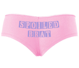 Spoiled Brat - Block Design - Pink Boyshort