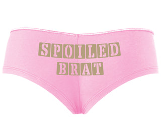 Spoiled Brat - Block Design - Pink Boyshort