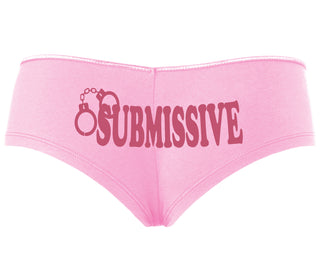Submissive - Cuff Logo - Pink Boyshort
