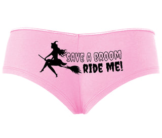 Save A Broom - Ride Me - Witch - Pink Boyshort