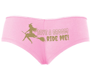 Save A Broom - Ride Me - Witch - Pink Boyshort