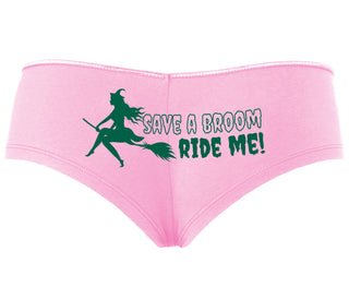 Save A Broom - Ride Me - Witch - Pink Boyshort