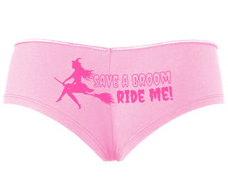 Save A Broom - Ride Me - Witch - Pink Boyshort