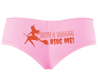 Save A Broom - Ride Me - Witch - Pink Boyshort