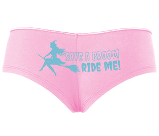 Save A Broom - Ride Me - Witch - Pink Boyshort