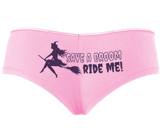 Save A Broom - Ride Me - Witch - Pink Boyshort