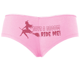 Save A Broom - Ride Me - Witch - Pink Boyshort