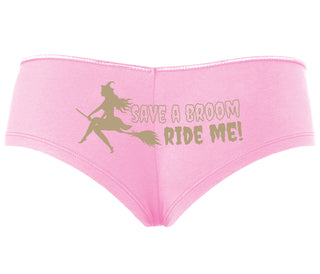 Save A Broom - Ride Me - Witch - Pink Boyshort