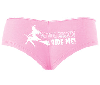 Save A Broom - Ride Me - Witch - Pink Boyshort