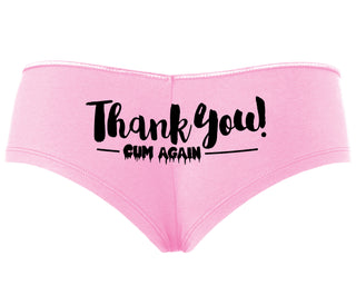 Thank You Cum Again - Pink Boyshort