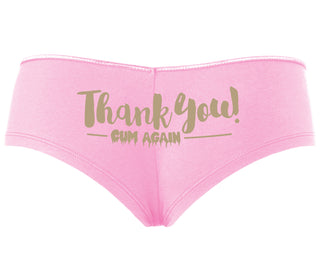 Thank You Cum Again - Pink Boyshort