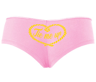 Tie Me Up - Cute Rope Design - Pink Boyshort