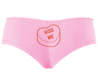 Valentines Day Candy - Kiss Me - Pink Boyshort