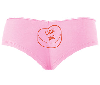 Valentines Day Candy - Lick Me - Pink Boyshort