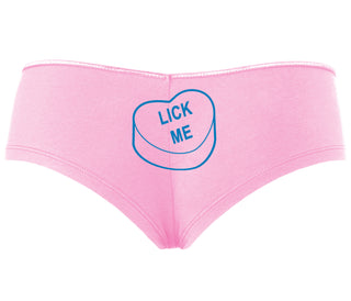 Valentines Day Candy - Lick Me - Pink Boyshort