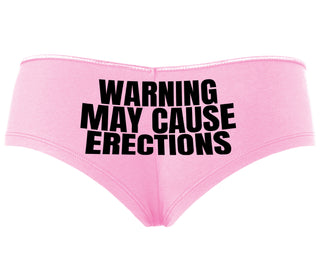 Warning May Cause Erections - Pink Boyshort