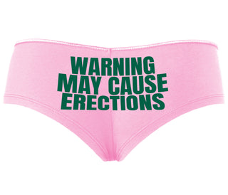 Warning May Cause Erections - Pink Boyshort