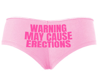Warning May Cause Erections - Pink Boyshort