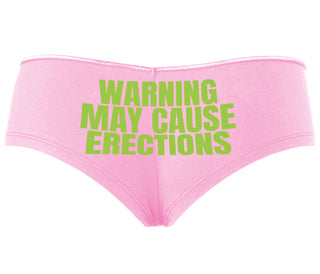 Warning May Cause Erections - Pink Boyshort
