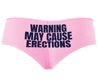 Warning May Cause Erections - Pink Boyshort