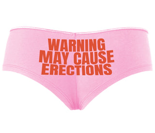 Warning May Cause Erections - Pink Boyshort