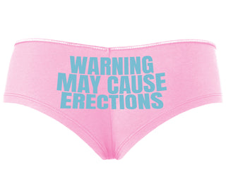 Warning May Cause Erections - Pink Boyshort