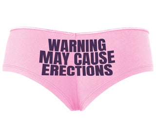 Warning May Cause Erections - Pink Boyshort