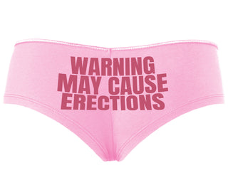 Warning May Cause Erections - Pink Boyshort
