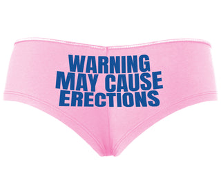 Warning May Cause Erections - Pink Boyshort