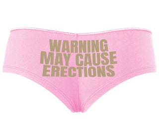 Warning May Cause Erections - Pink Boyshort