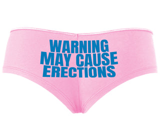 Warning May Cause Erections - Pink Boyshort