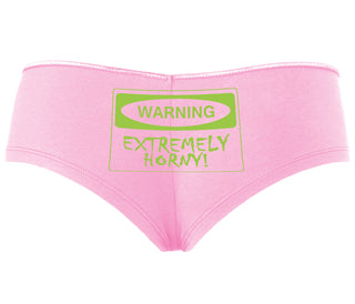 Warning Extremely Horny - Pink Boyshort