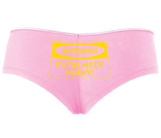 Warning Extremely Horny - Pink Boyshort