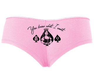 You Know What I Want - Queen Of Spades - Pink Boyshort