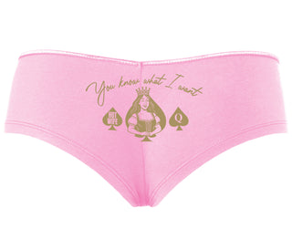 You Know What I Want - Queen Of Spades - Pink Boyshort