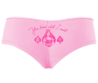 You Know What I Want - Queen Of Spades - Pink Boyshort