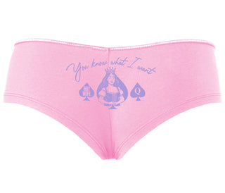 You Know What I Want - Queen Of Spades - Pink Boyshort
