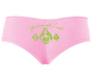 You Know What I Want - Queen Of Spades - Pink Boyshort
