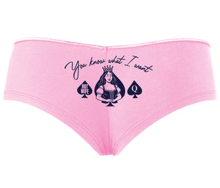 You Know What I Want - Queen Of Spades - Pink Boyshort