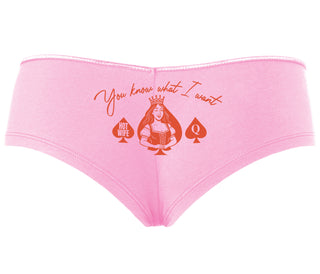You Know What I Want - Queen Of Spades - Pink Boyshort