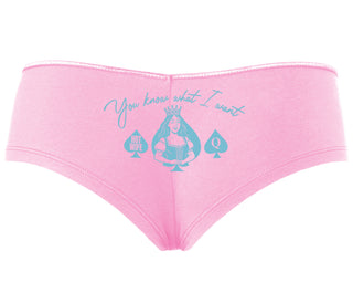 You Know What I Want - Queen Of Spades - Pink Boyshort