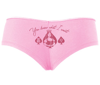You Know What I Want - Queen Of Spades - Pink Boyshort