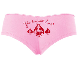 You Know What I Want - Queen Of Spades - Pink Boyshort